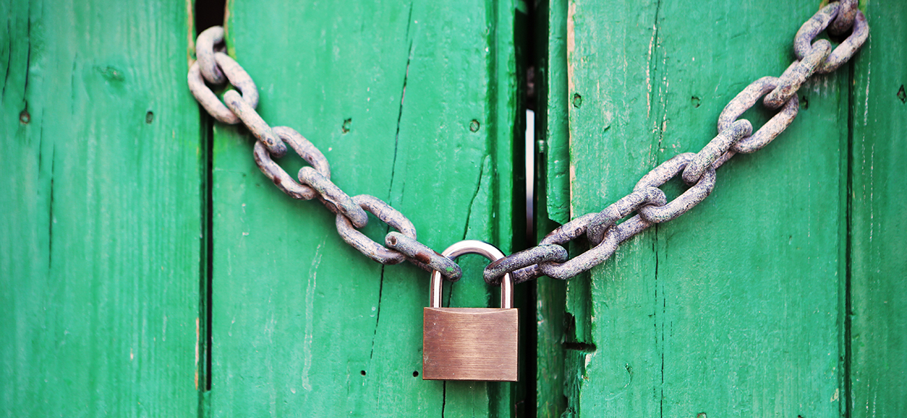 Use locks like passwords, and physical locks for business security