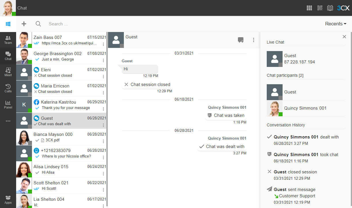 3CX Live Chats Preferred IT Solutions